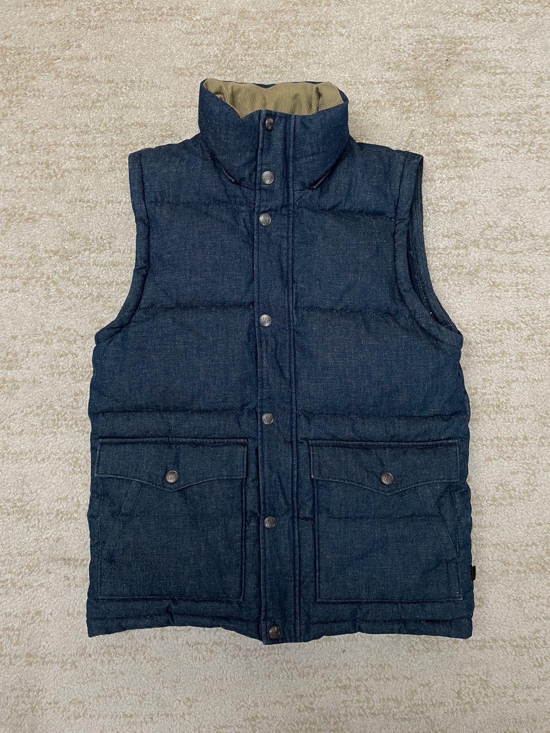 [M] 리바이스 덕 다운 데님 베스트 코듀로이 카라 조끼 상품이미지1