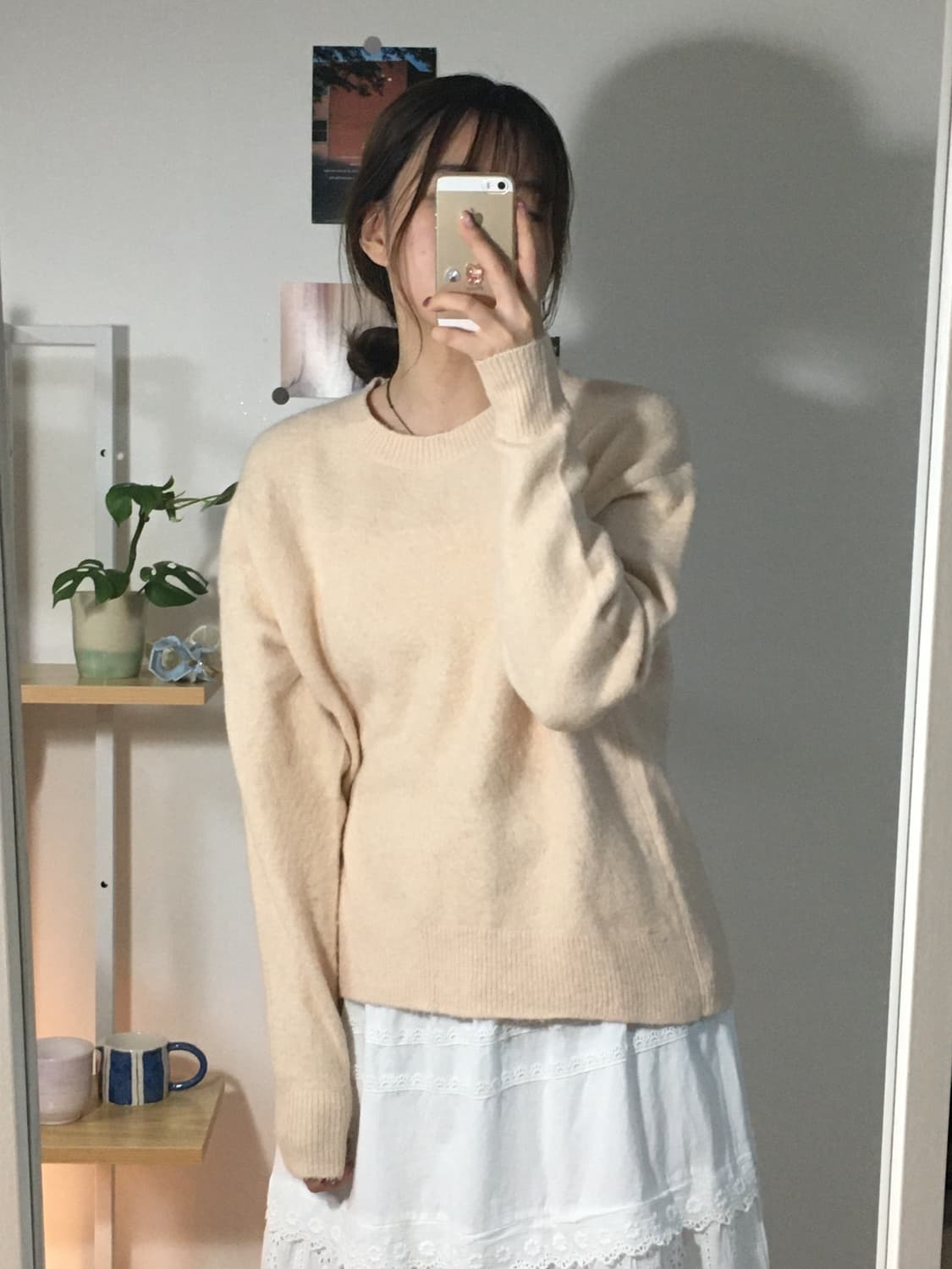 일본 유니클로 니트 + 라일락빛 모리 조끼 set 상품이미지4