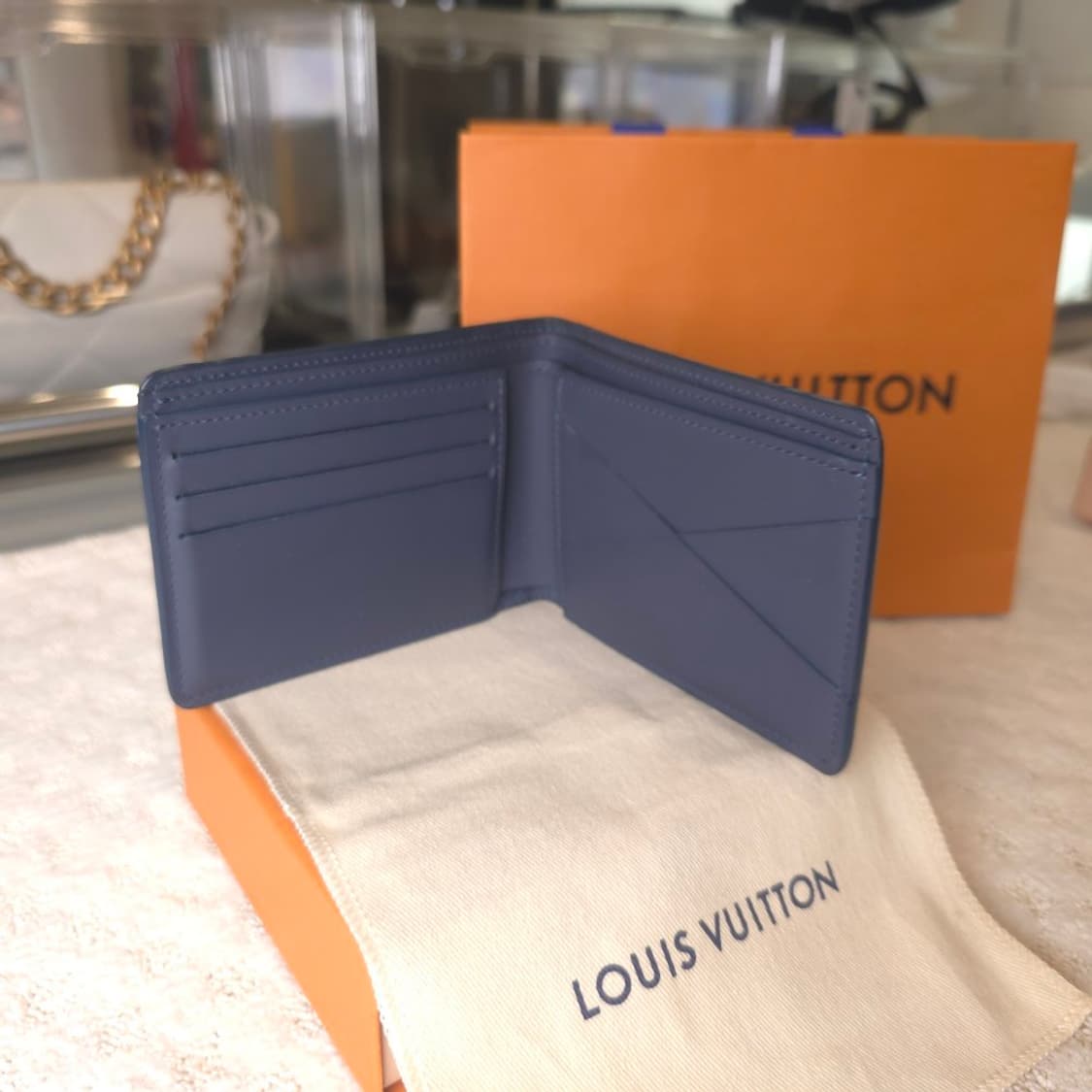 [중고/정품] 루이비통 멀티플 윌릿 반지갑 모노그램 네이비 리버 블루 상품이미지3