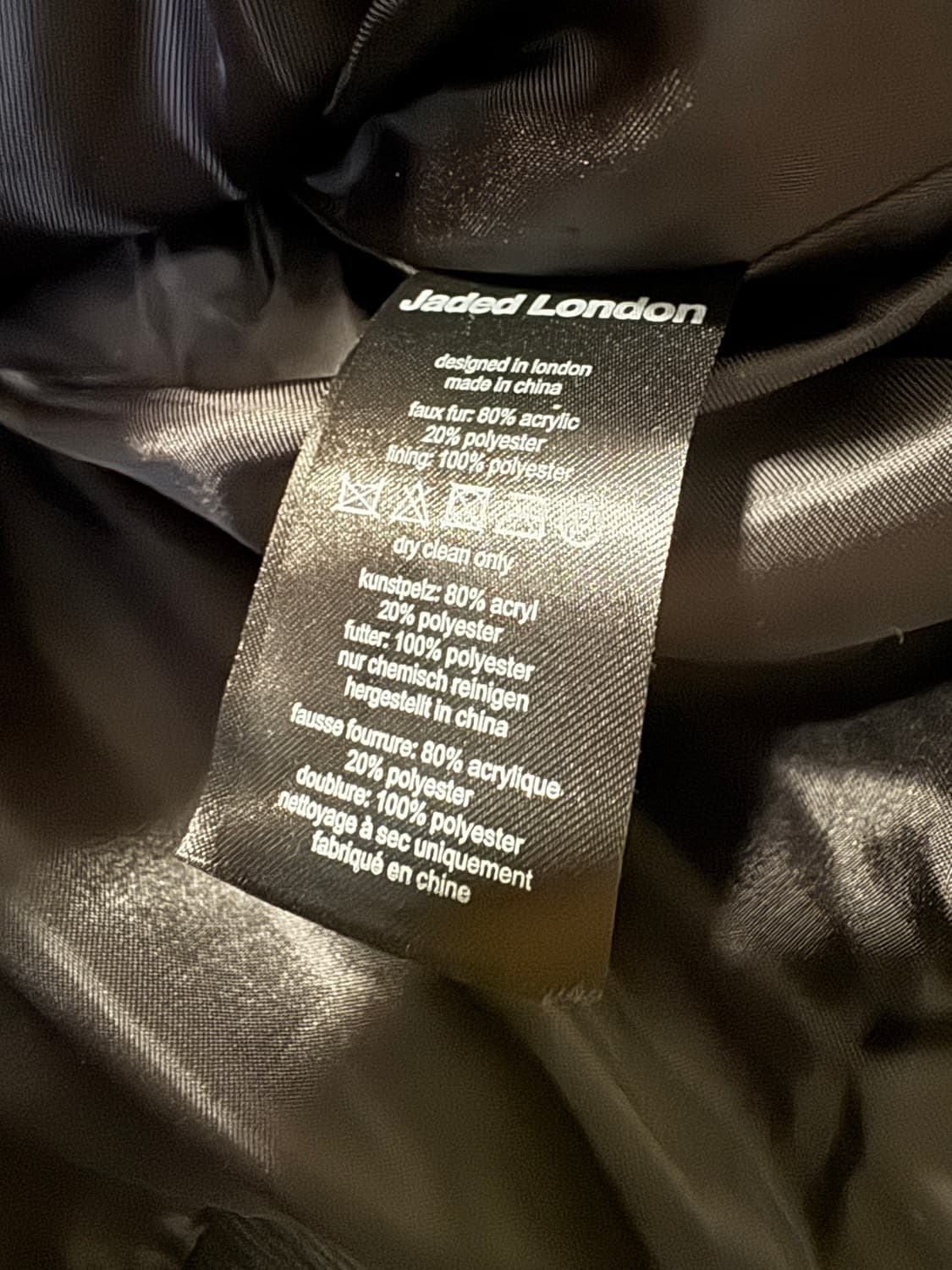 Jaded London 제이디드런던 블론드 멘도자 퍼 자켓 S 상품이미지10