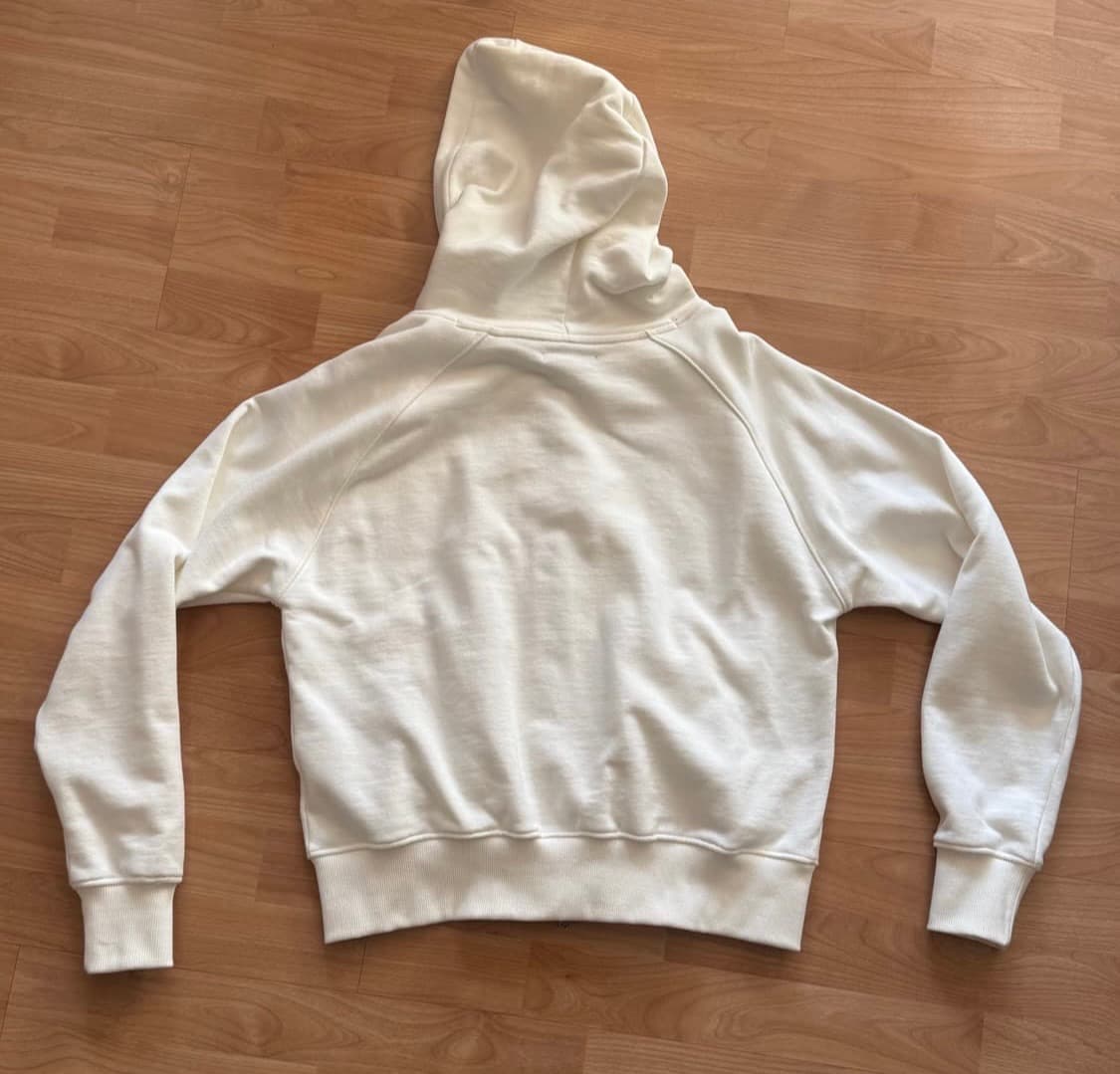 코이세이오 러플 레이스 후드집업 화이트 상품이미지3