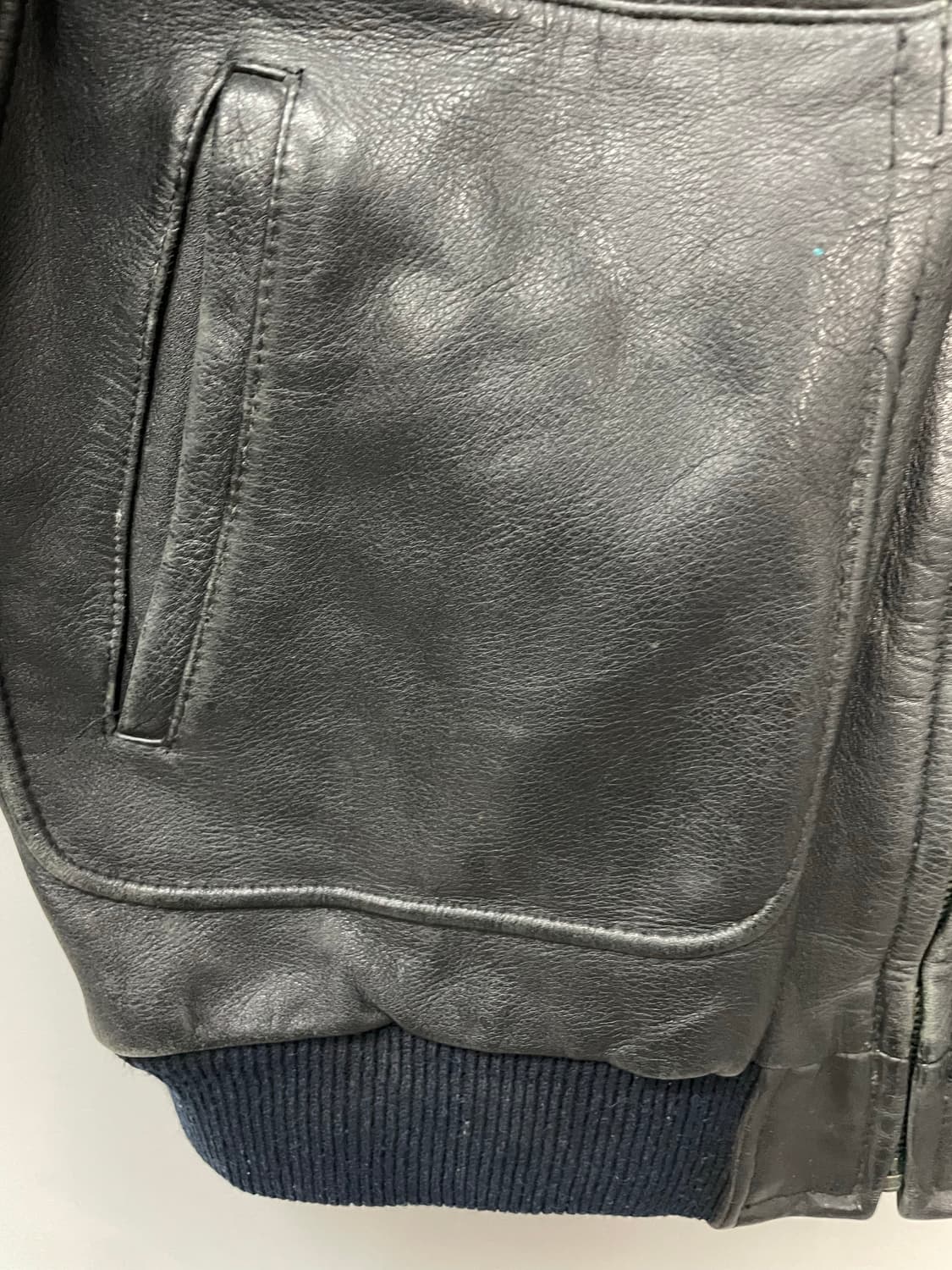 빈티지 블랙 가죽 자켓 H1522 상품이미지7