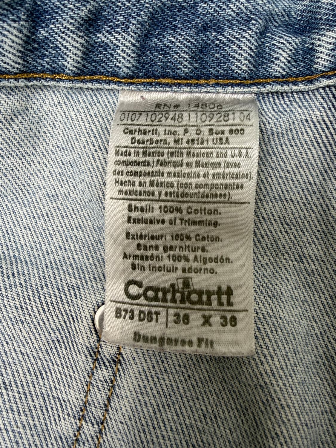 00s Carhartt Double Knee Work Denim 상품이미지3
