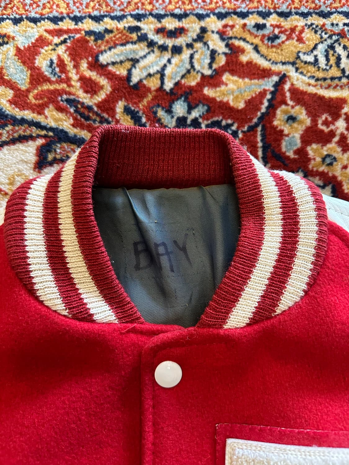 70s 리얼 빈티지 "Central Track Team" 바시티 자켓  상품이미지4