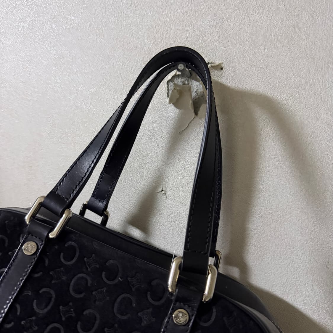 빈티지 셀린느 마카담 스웨이드 토트백 상품이미지3