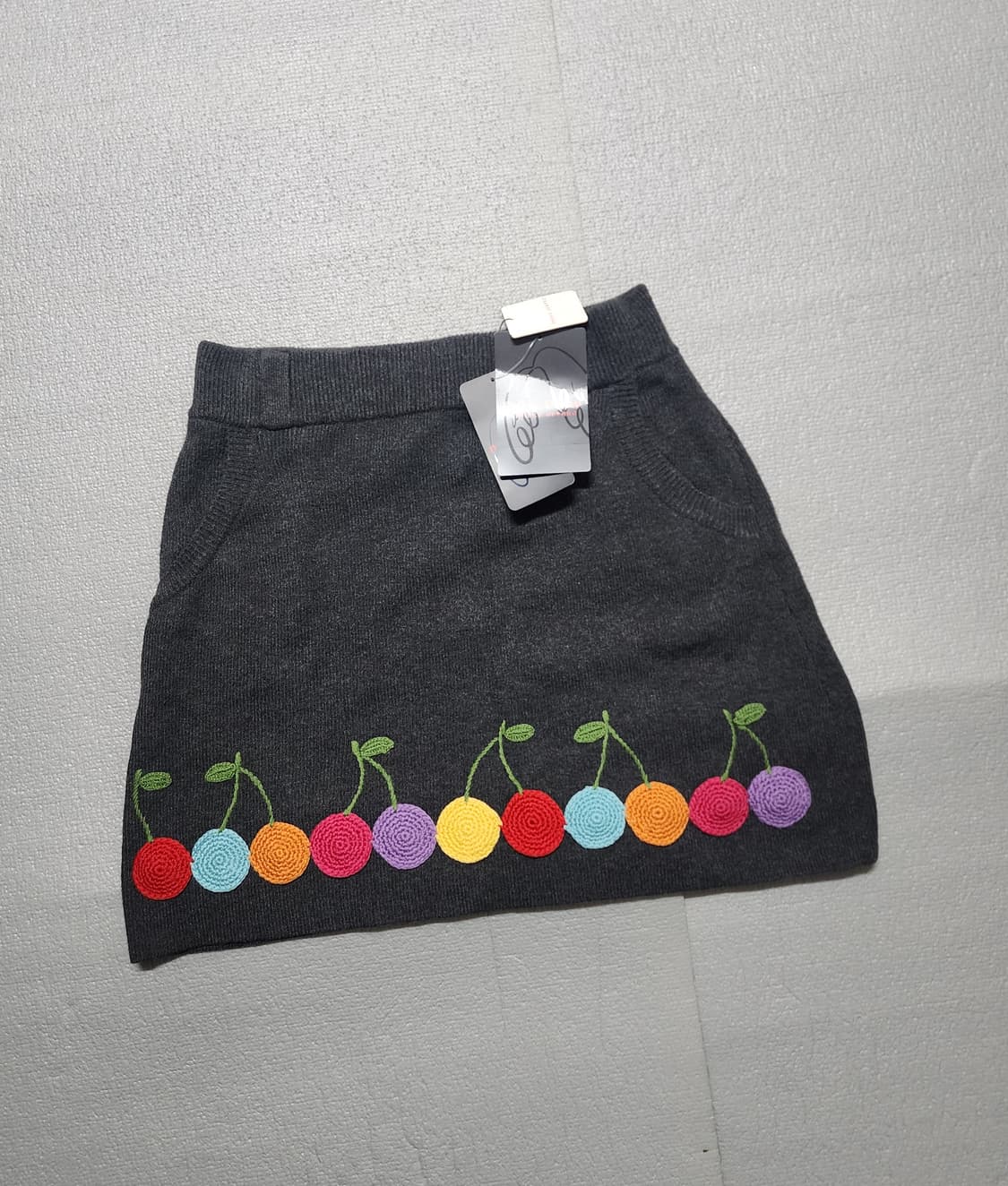 미사용) 미에코우에사코 골프치마 니트 스커트 상품이미지1