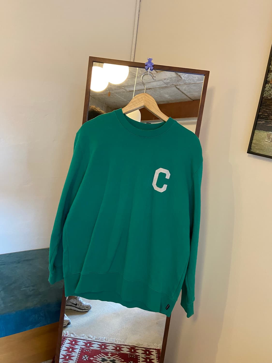 커버낫 C 로고 맨투맨 그린 상품이미지2