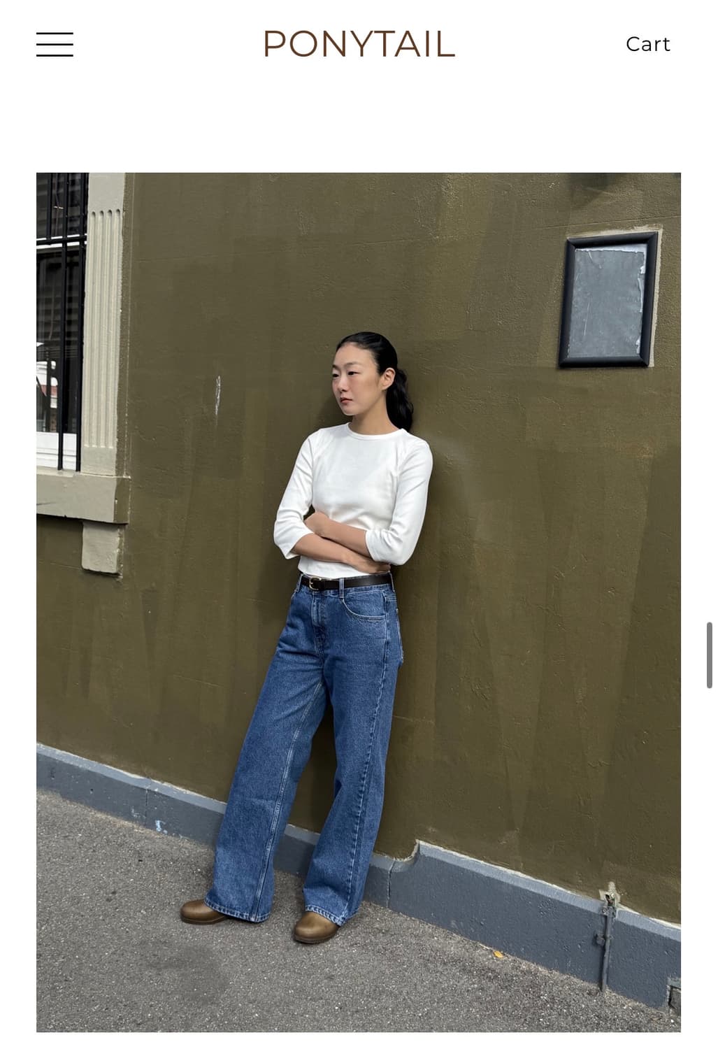 포니테일 PONYTAIL  본 벨라루즈핏진 (S) 상품이미지4