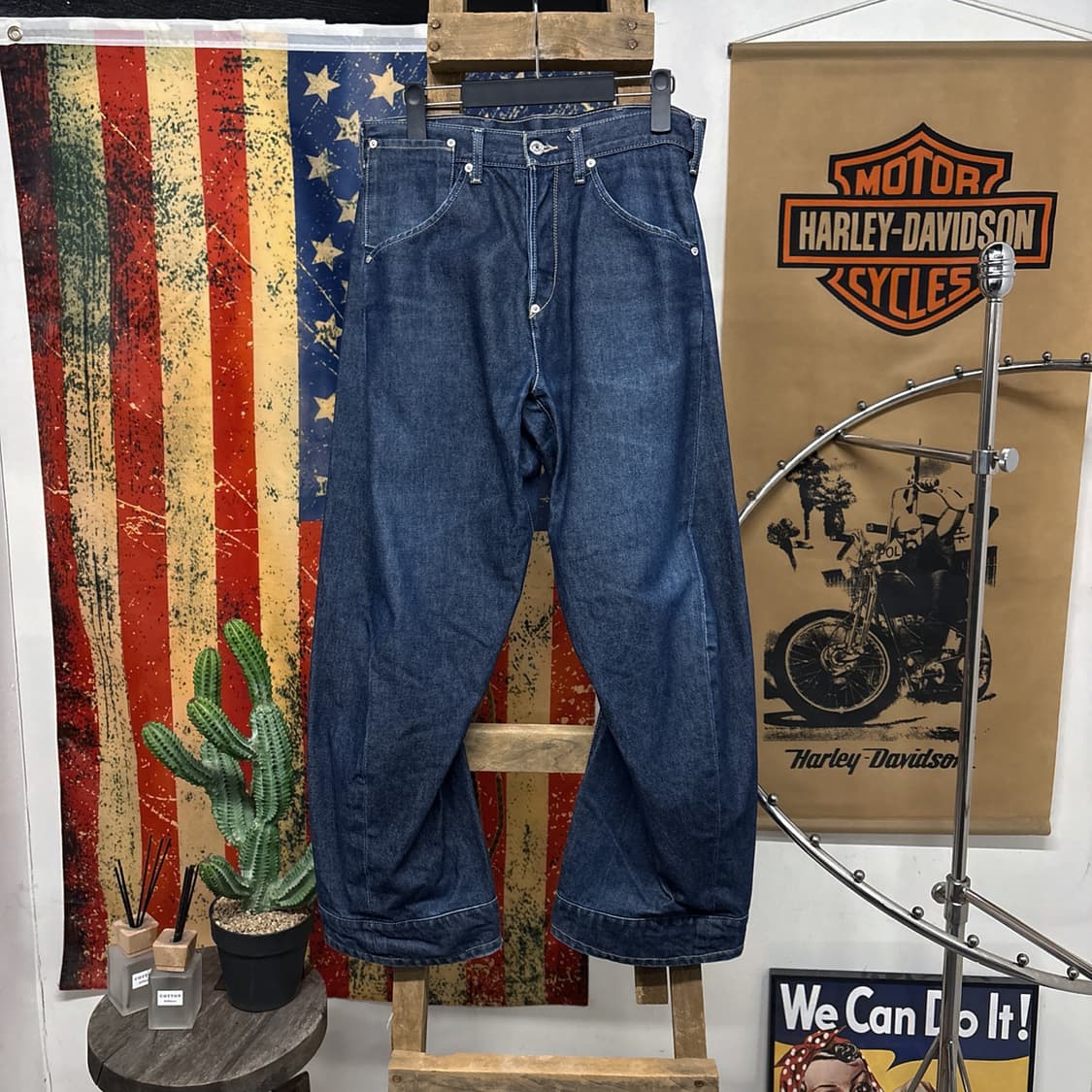 00s 리바이스 3D 커브드 생지 데님팬츠 백스트랩 원포켓 N547 상품이미지1