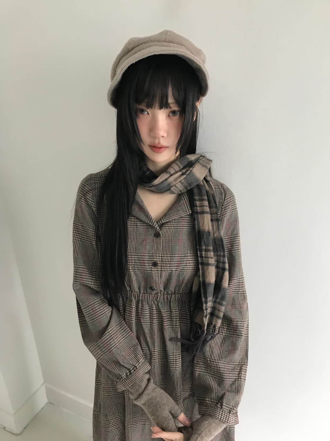 Wool Creambeige Beret 상품이미지3