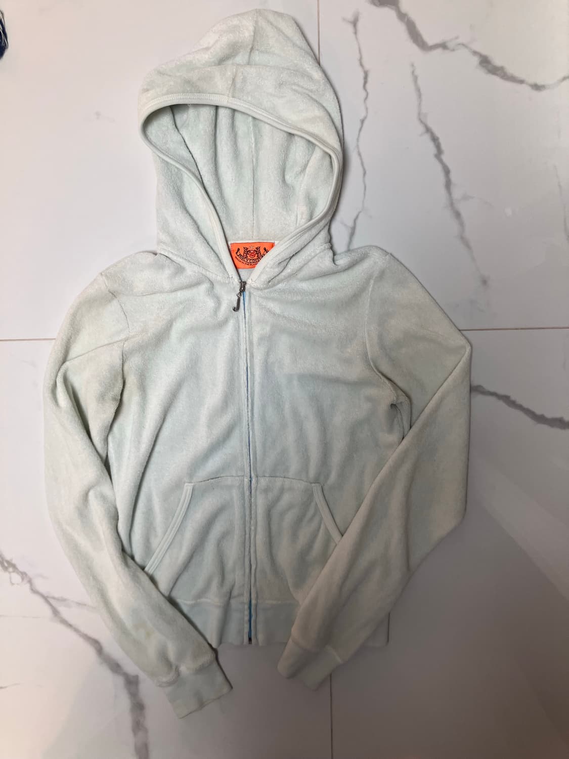 Y2K 테리 베이비 블루 후드 집업 Juicy Couture 상품이미지1