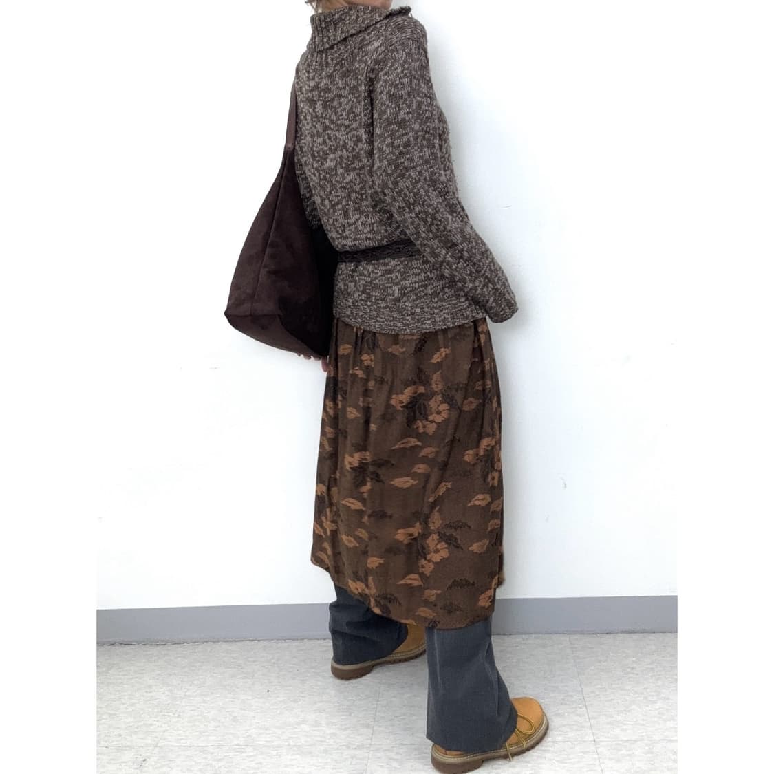 빈티지 브라운 터틀넥 니트 상품이미지3