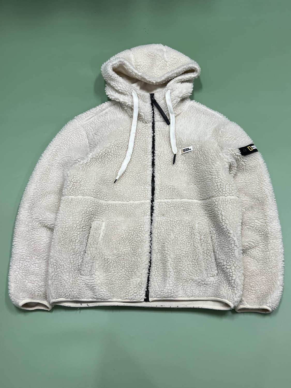 (L) 내셔널지오그래픽 양털 뽀글이 후리스 후드 집업 자켓 상품이미지2