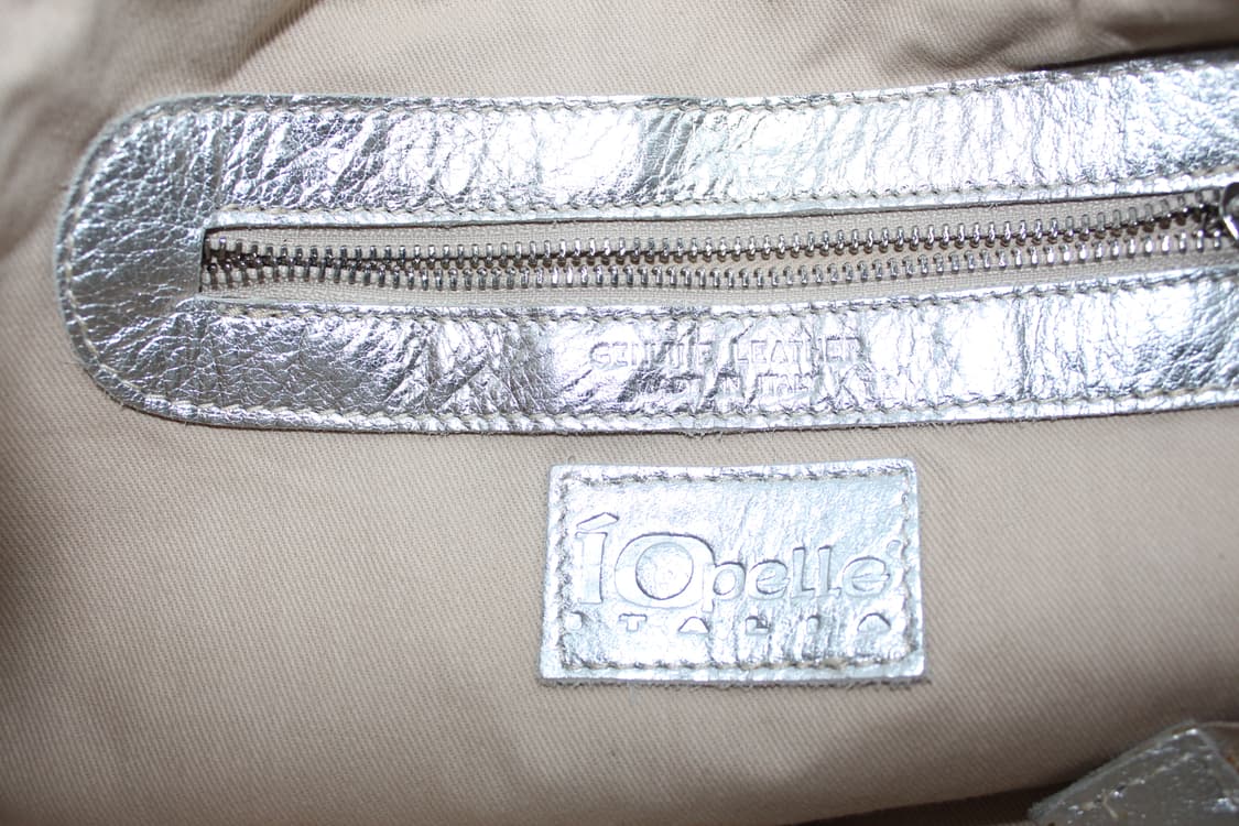 2000s ITALY 10 PELLE 메탈릭 스컬 토트백 상품이미지7