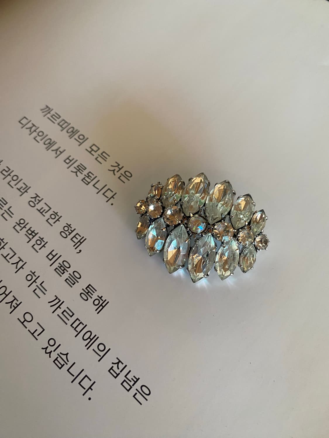일본 빈티지 크리스탈 브로치 상품이미지2
