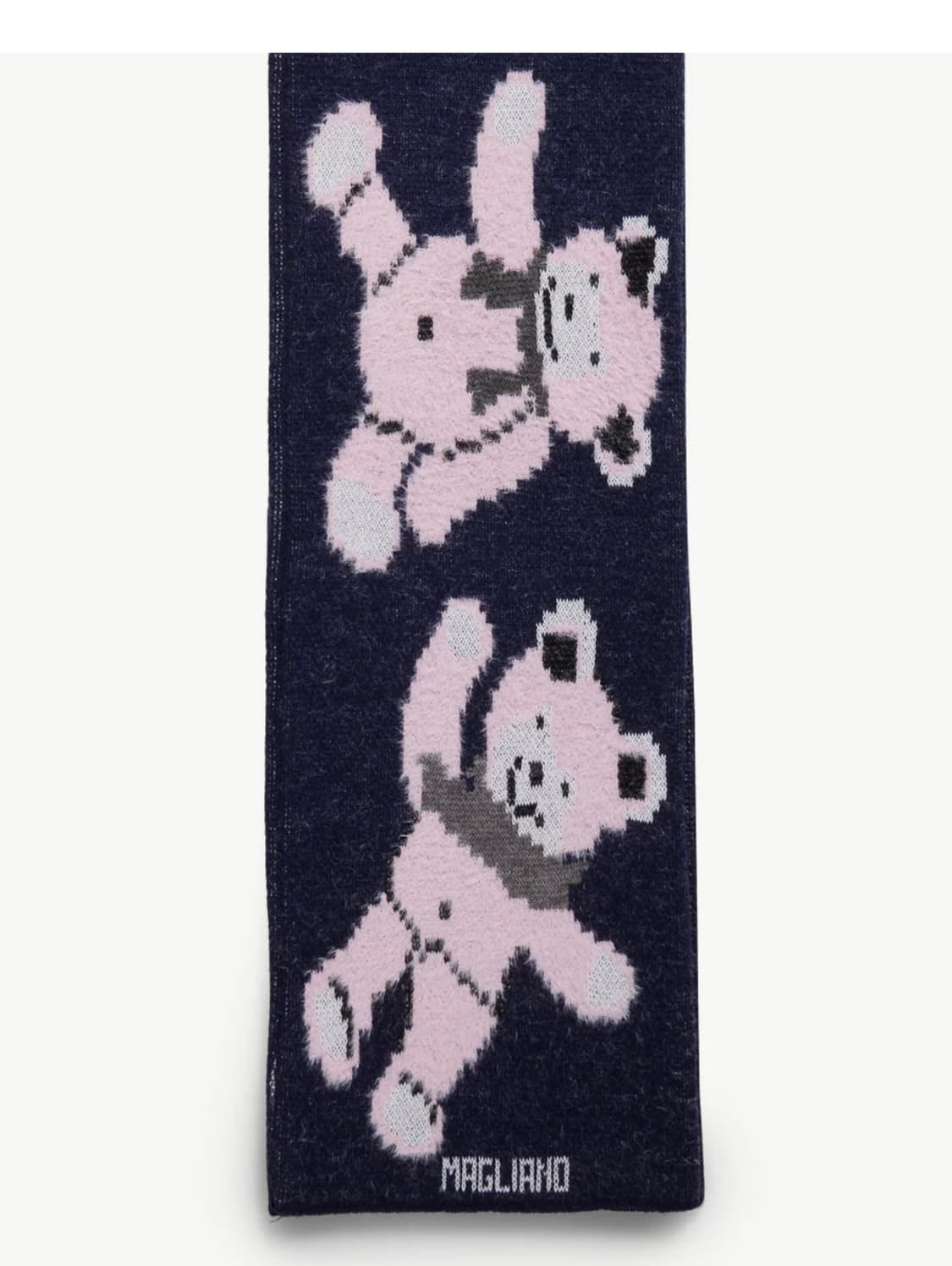 마리아노 25fw 테디베어 울 머플러/네이비 상품이미지2