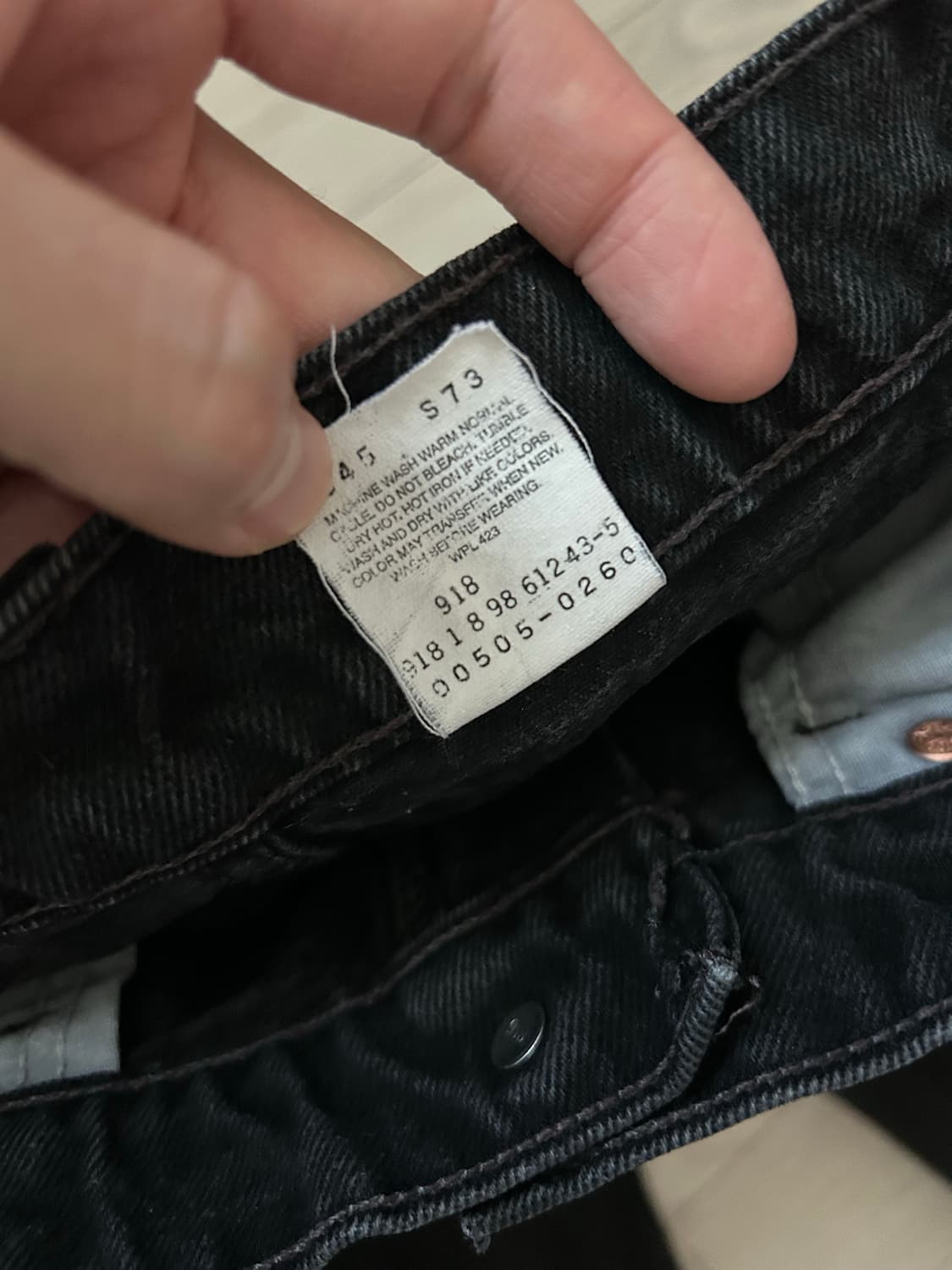 빈티지 리바이스 505 90s 흑청 usa 상품이미지3