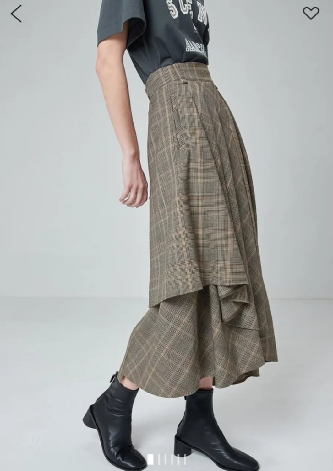 한섬 시스템 SYSTEM 2022 언발란스 헴 스커트 64-94사이즈 상품이미지1