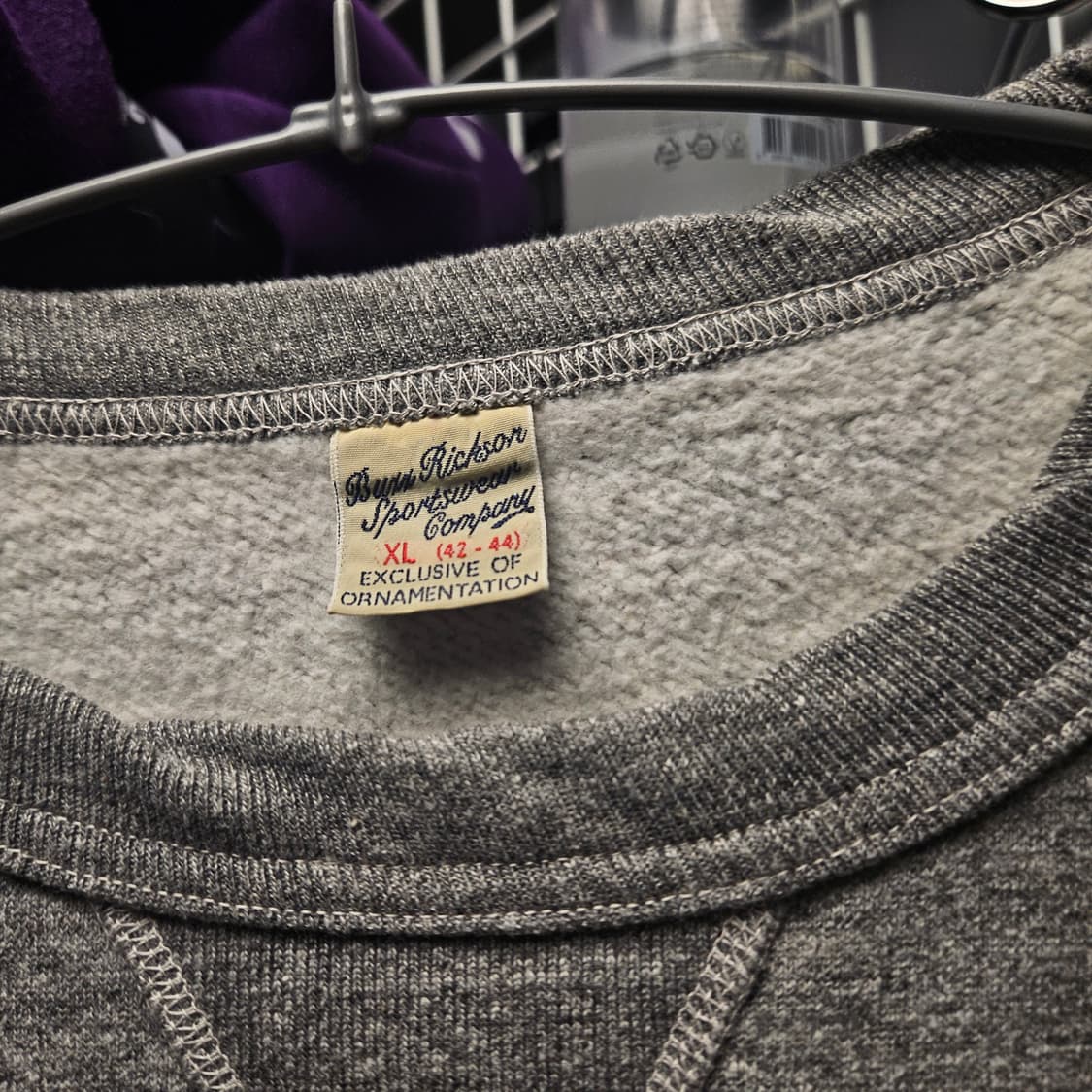 (XL)버즈릭슨 그레이 맨투맨 새제품급팝니다. 상품이미지2