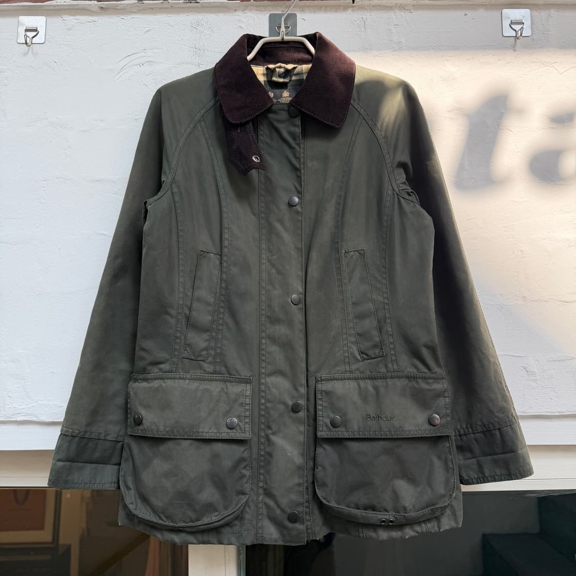 Barbour 바버 비드넬 왁스드 자켓 카키 UK 6 상품이미지1