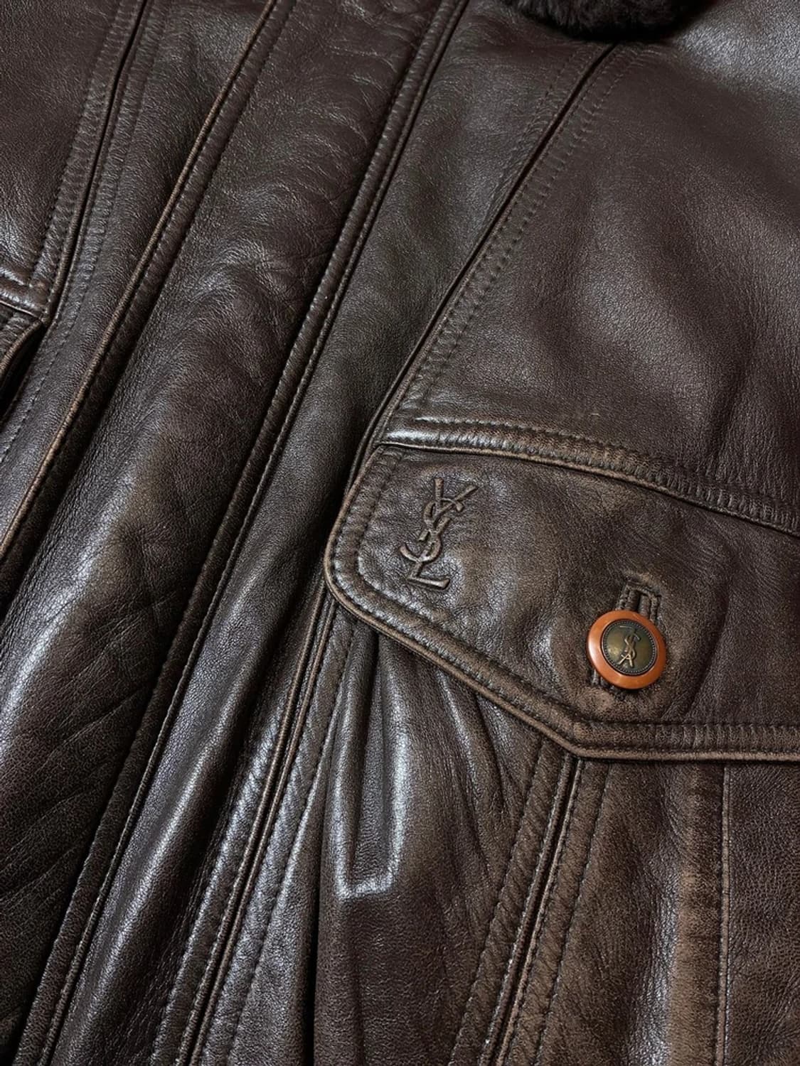 입생로랑 YSL 90's og A-2 양가죽 자켓 PN7716 상품이미지4