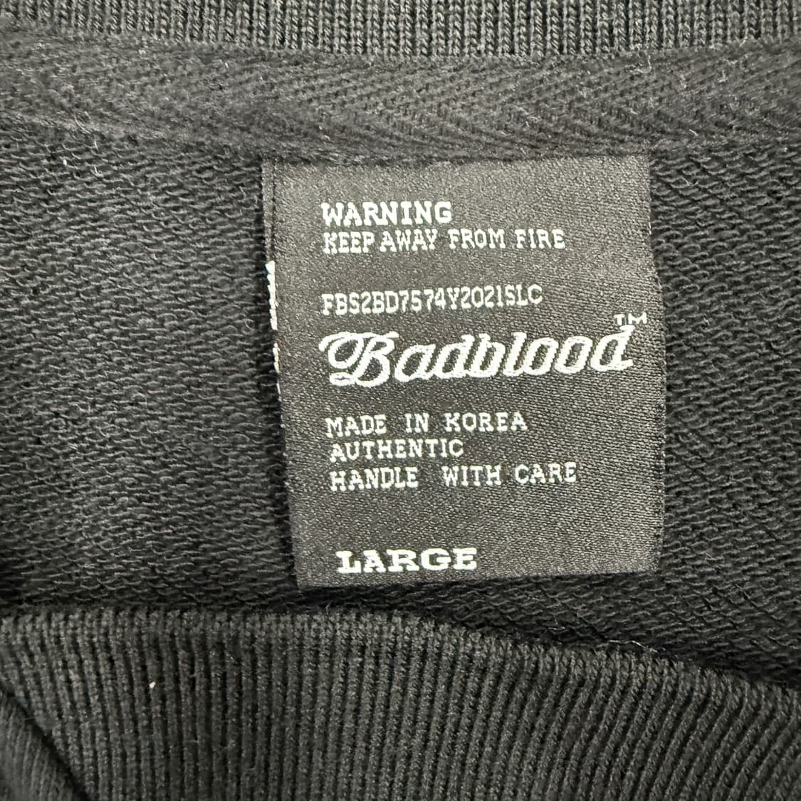 (L)배드블러드 BADBLOOD BSC 캠프싸커 맨투맨 상품이미지2