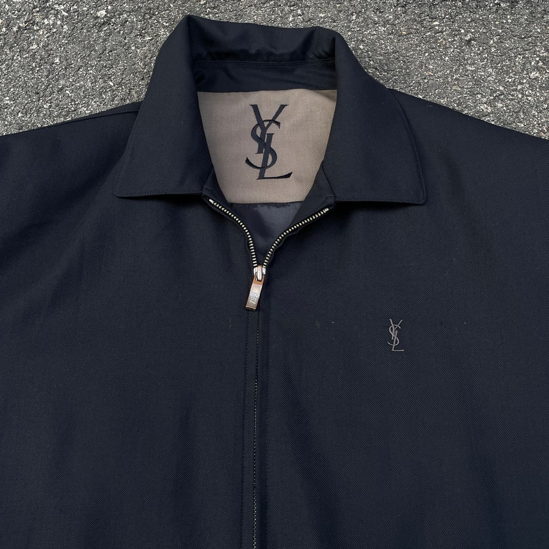 90s YSL 입생로랑 아카이브 블랙 모 자켓 블루종 105 상품이미지3