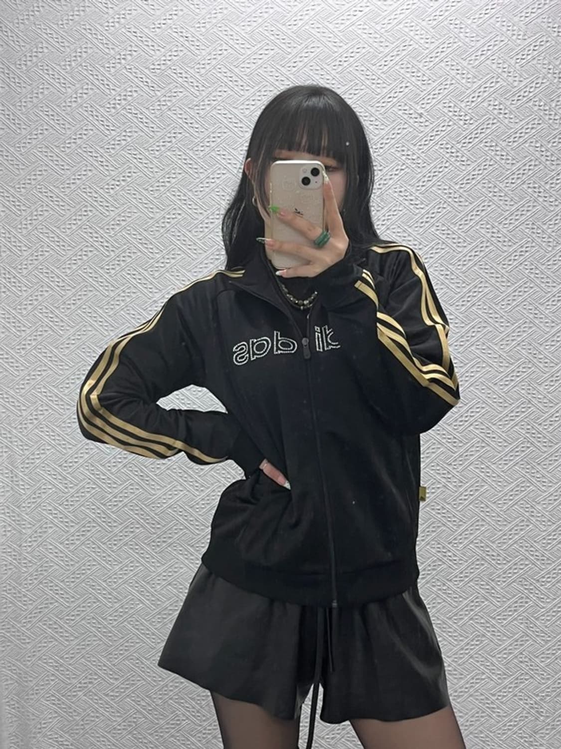 아디다스 올드스쿨 레트로 Y2K 큐빅 검골 져지 집업 100 C09110 상품이미지2