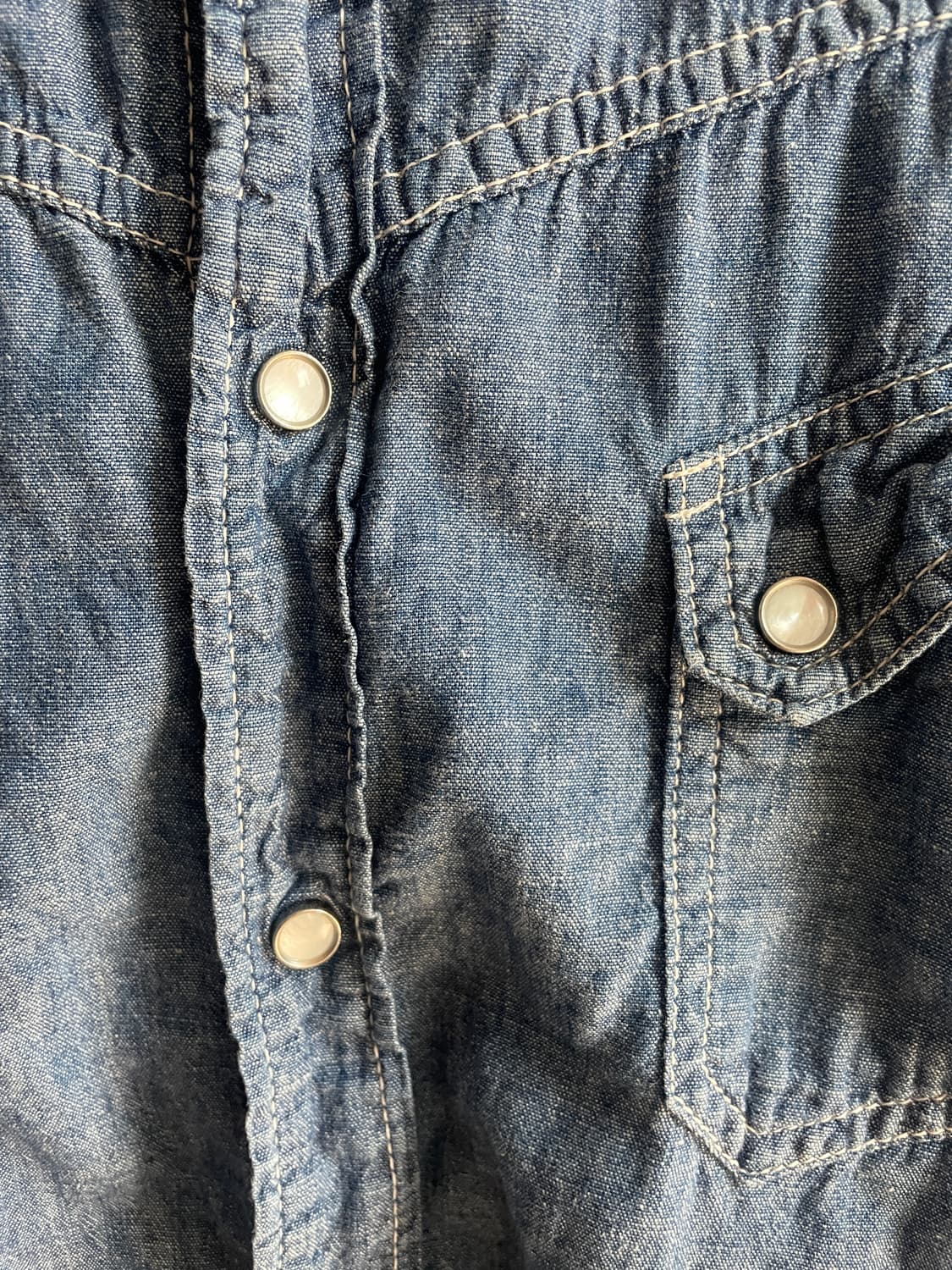 tcb jeans 샴브레이 웨스턴셔츠 상품이미지3