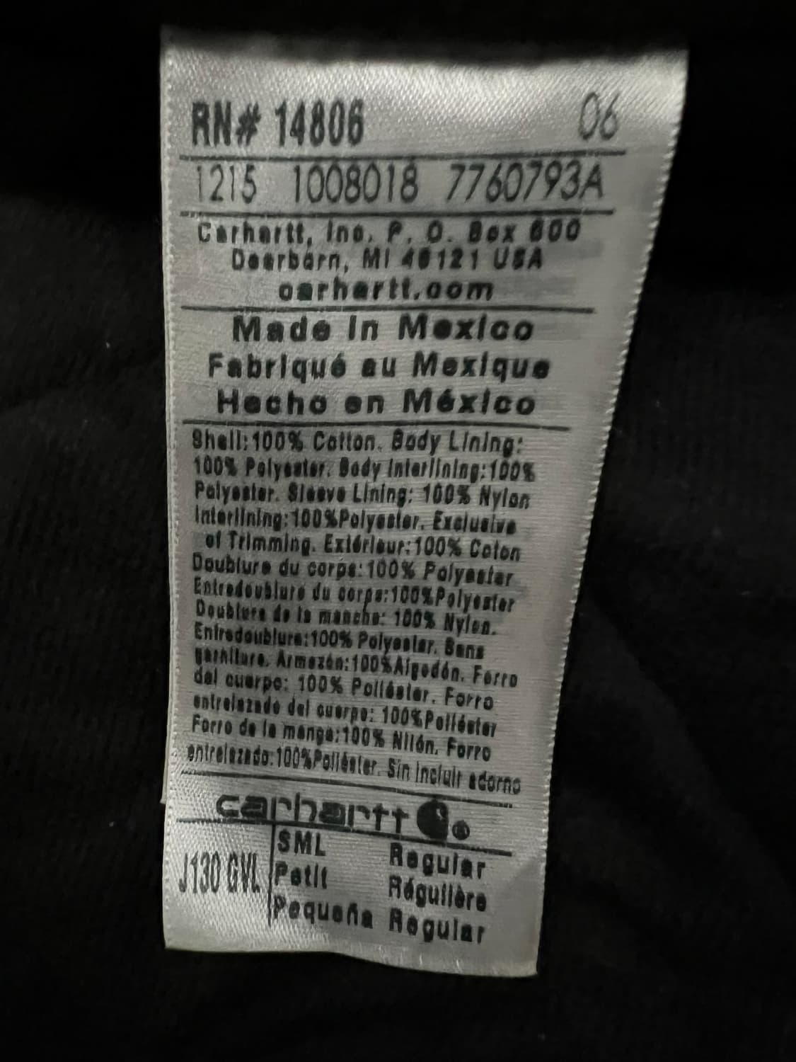 (S) 칼하트 후드 덕 액티브 자켓 J130 GVL 그래블 상품이미지5