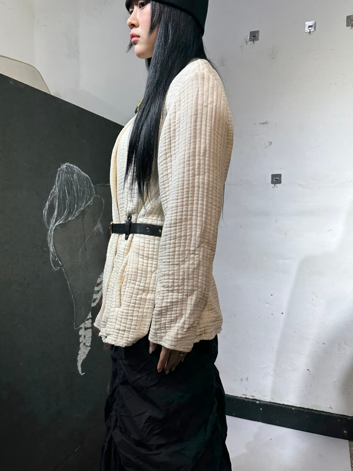 이자벨 마랑 고딕 아이보리 가죽 스트랩 포인트 여성 자켓 L 상품이미지4