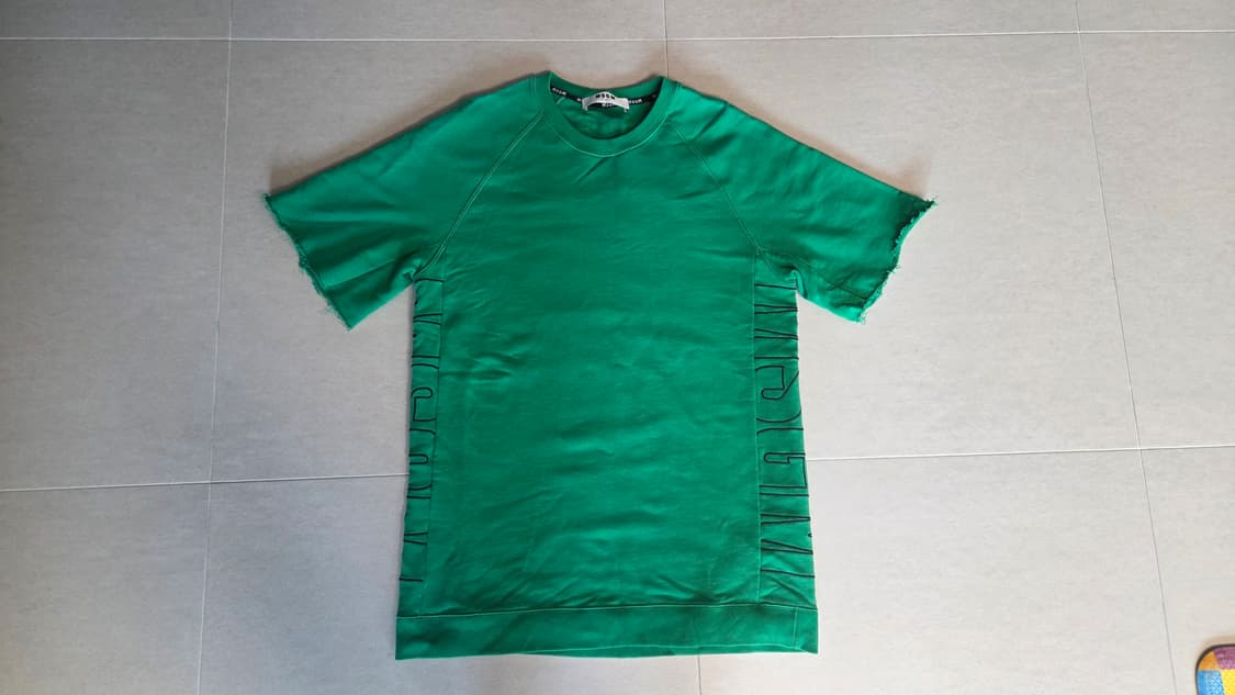 MSGM 그린 사이드 로고 쭈리 반팔 티셔츠  상품이미지3