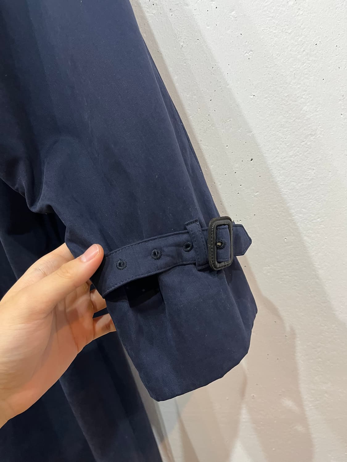 아쿠아스큐텀 트렌치코트 네이비 우먼즈 Made in ENGLAND 상품이미지5