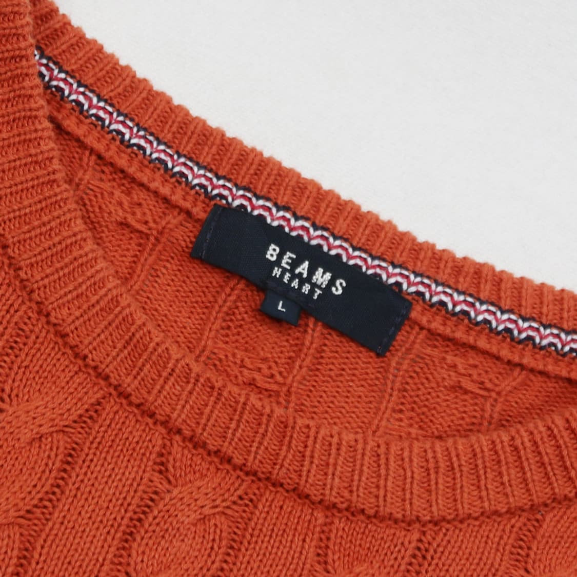 (착용컷) BEAMS HEART 코튼 꽈배기 니트 (남성용 100) 상품이미지5