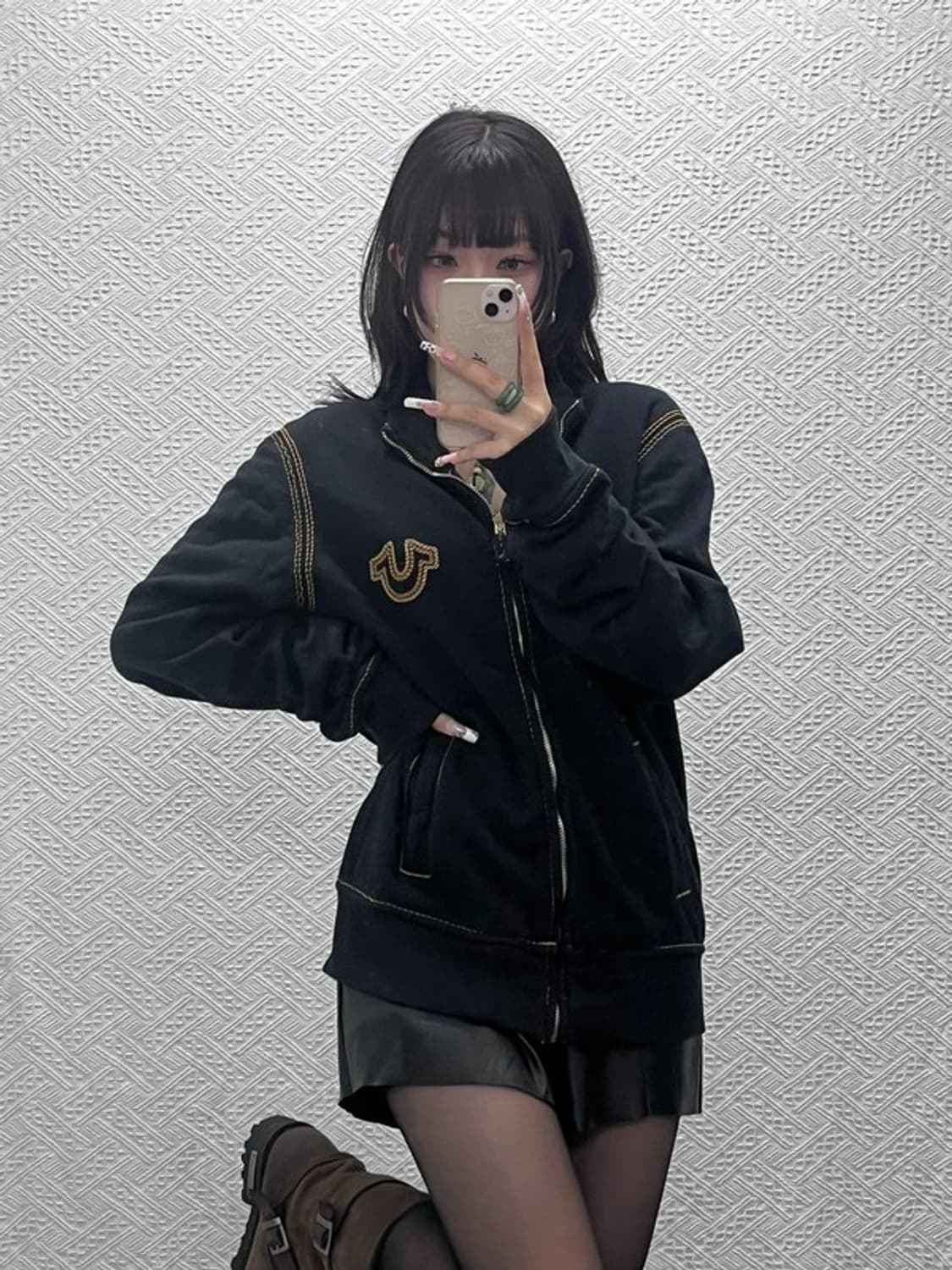 트루릴리전 빈티지 스트릿 키치 스티치 집업 L C11130 상품이미지2