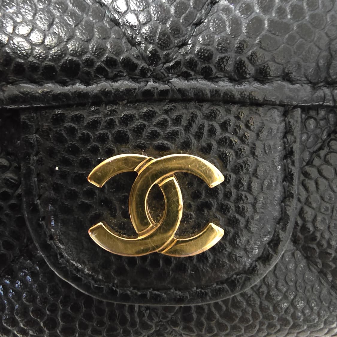 샤넬 카드지갑 캐비어 블랙 금장 상품이미지8