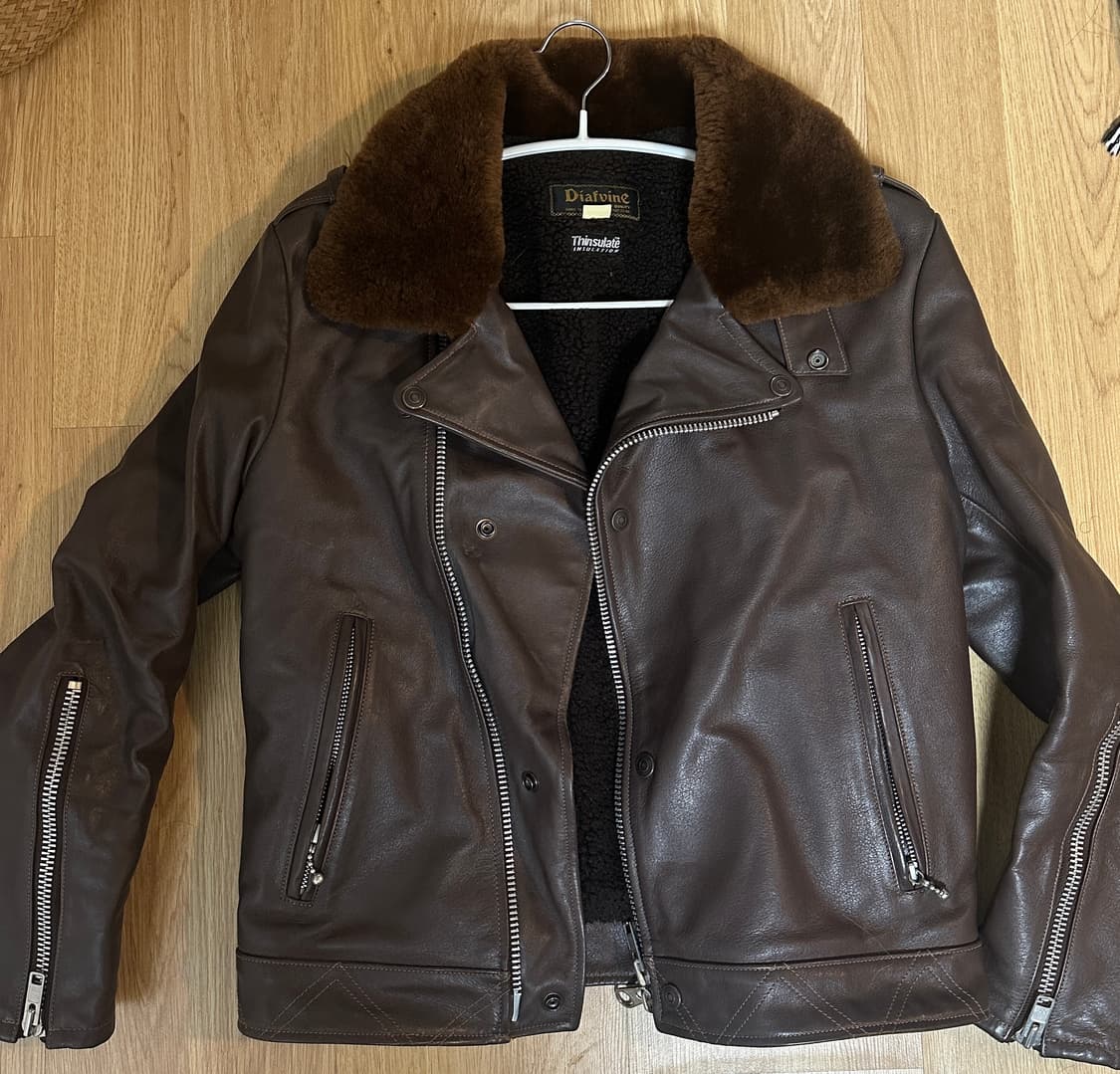디이프바인 소가죽 무스탕자켓 상품이미지7