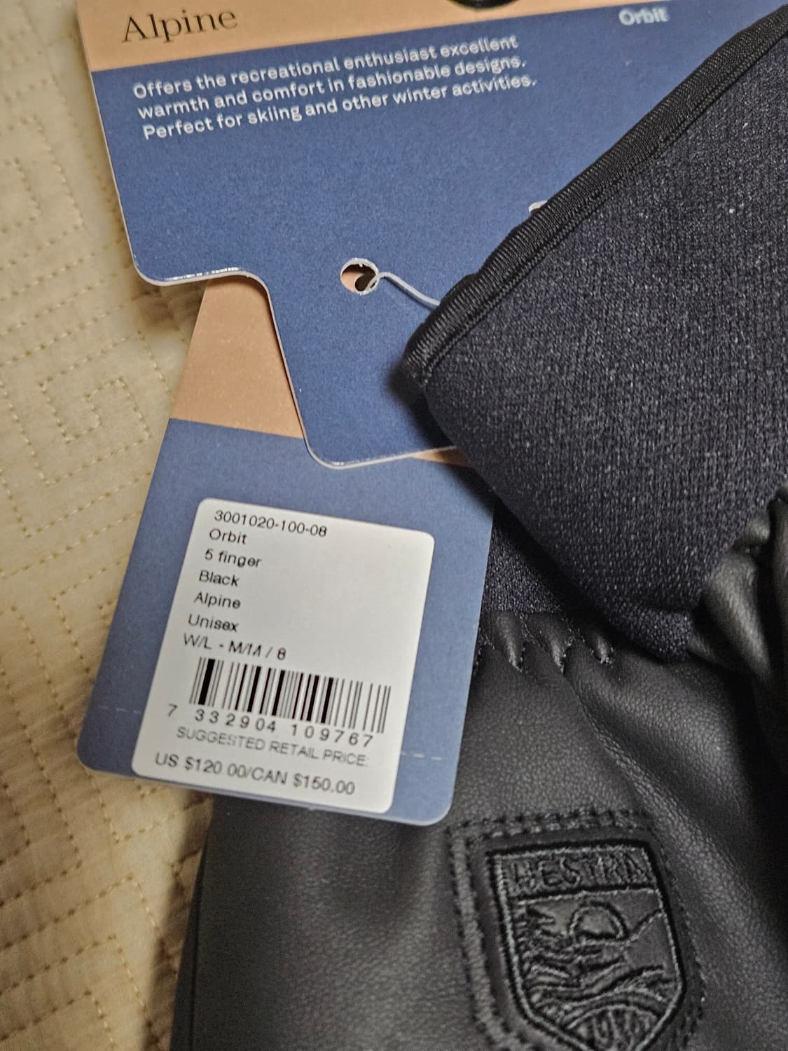 헤스트라 Orbit 알파인 스키 장갑 블랙(M/8) 상품이미지2