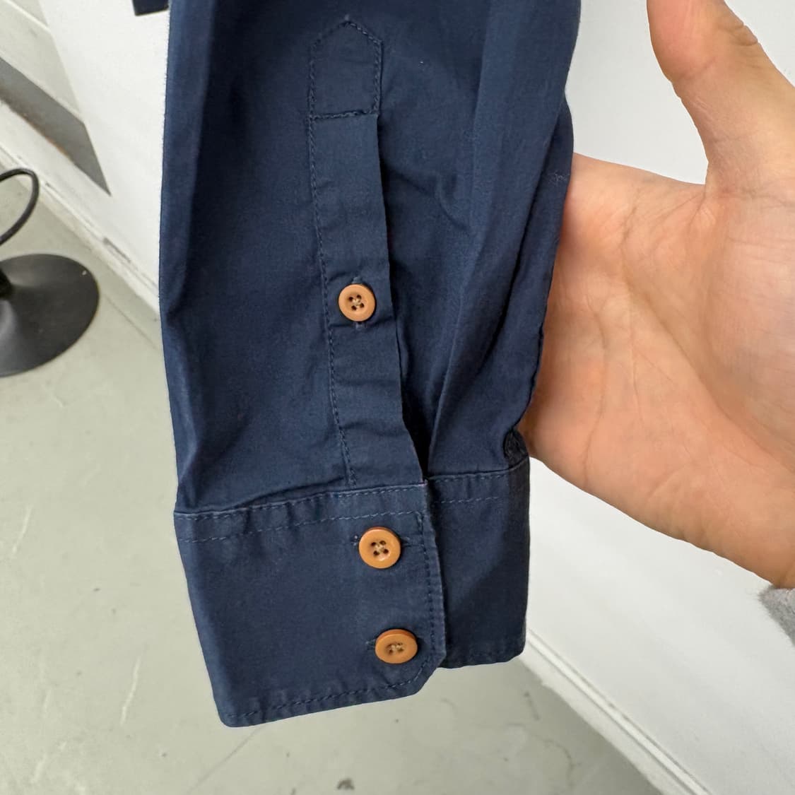 디젤 네이비 긴팔 셔츠 남성 M 상품이미지6