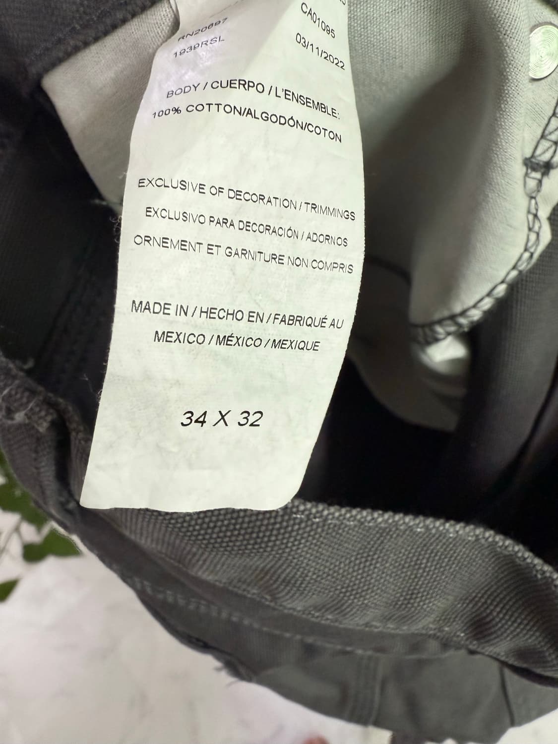 디키즈 워크웨어 카펜터 팬츠 34x32 거의 새상품  상품이미지3