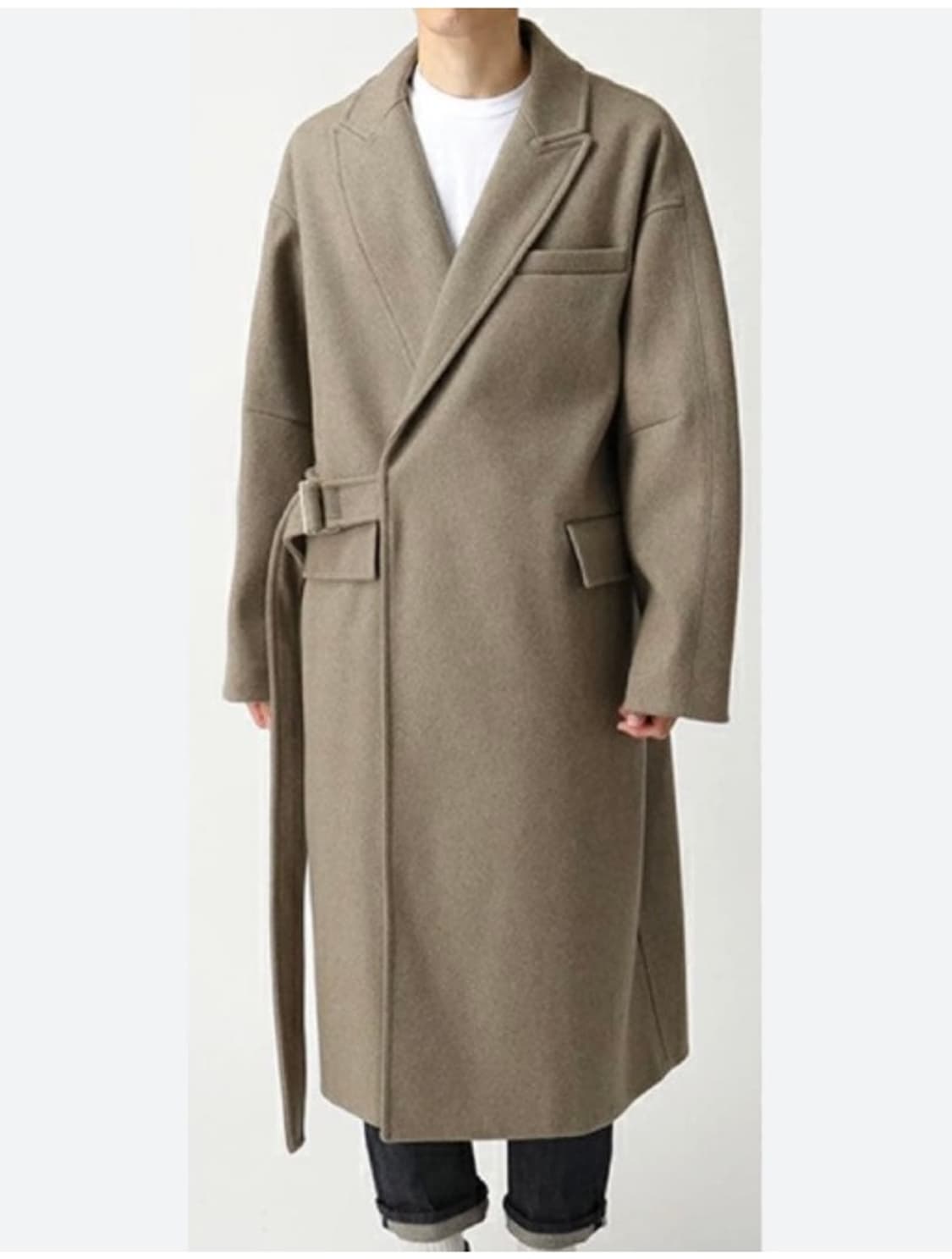 메종키츠네 울 로브코트 베이지 상품이미지3