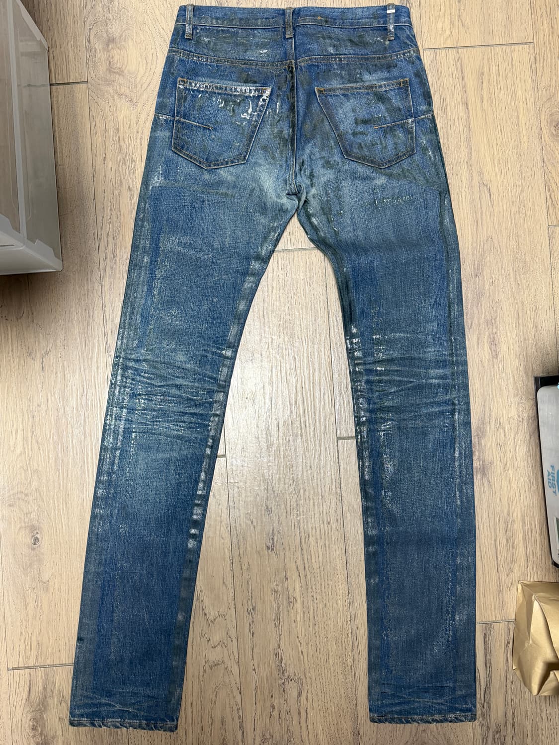 디올옴므 07 블루왁스 코팅진 28사이즈 (사용감 있음 3–4번사진) 상품이미지2