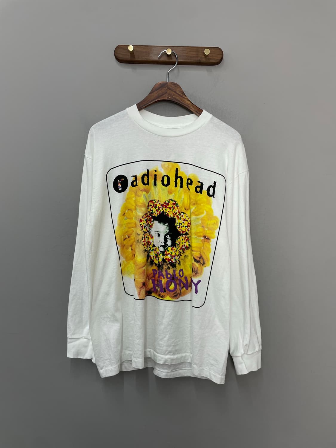 빈티지 라디오헤드 그래픽 프린팅 롱슬리브 H2547 상품이미지2