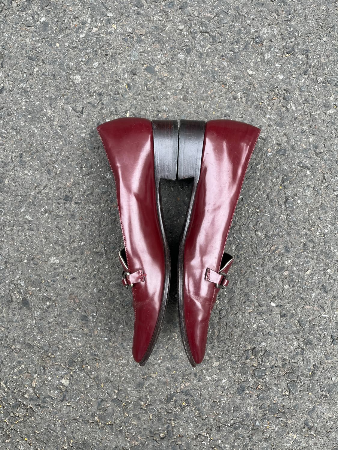 프라다 버건디 로퍼 상품이미지4