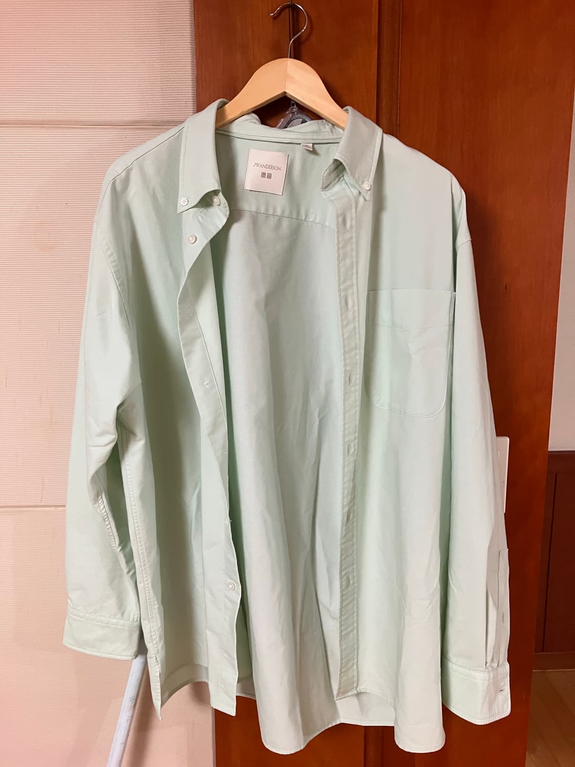 유니클로 JWA 옥스포드셔츠 XL 그린 상품이미지2