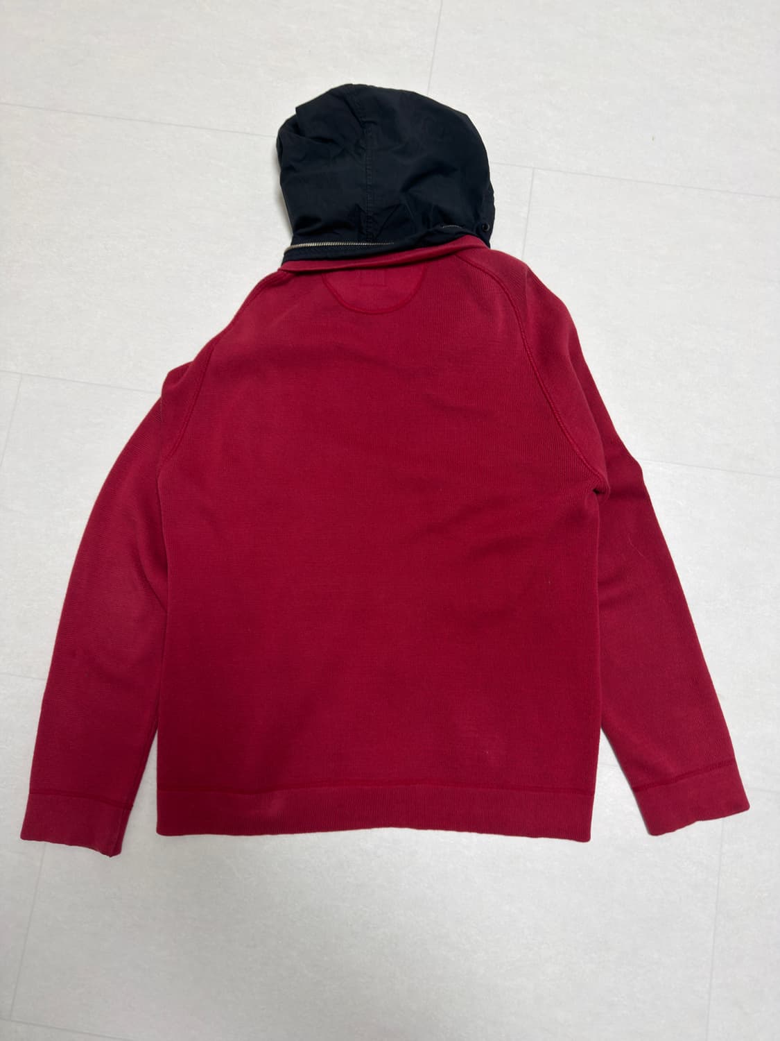 [ XL ] 00’s CP컴퍼니 아카이브 고글 후드 니트집업 레드 상품이미지3