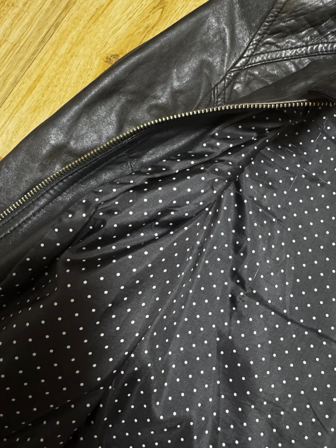 Back number 소가죽 슬림 도트가죽자켓 일본빈티지 상품이미지2