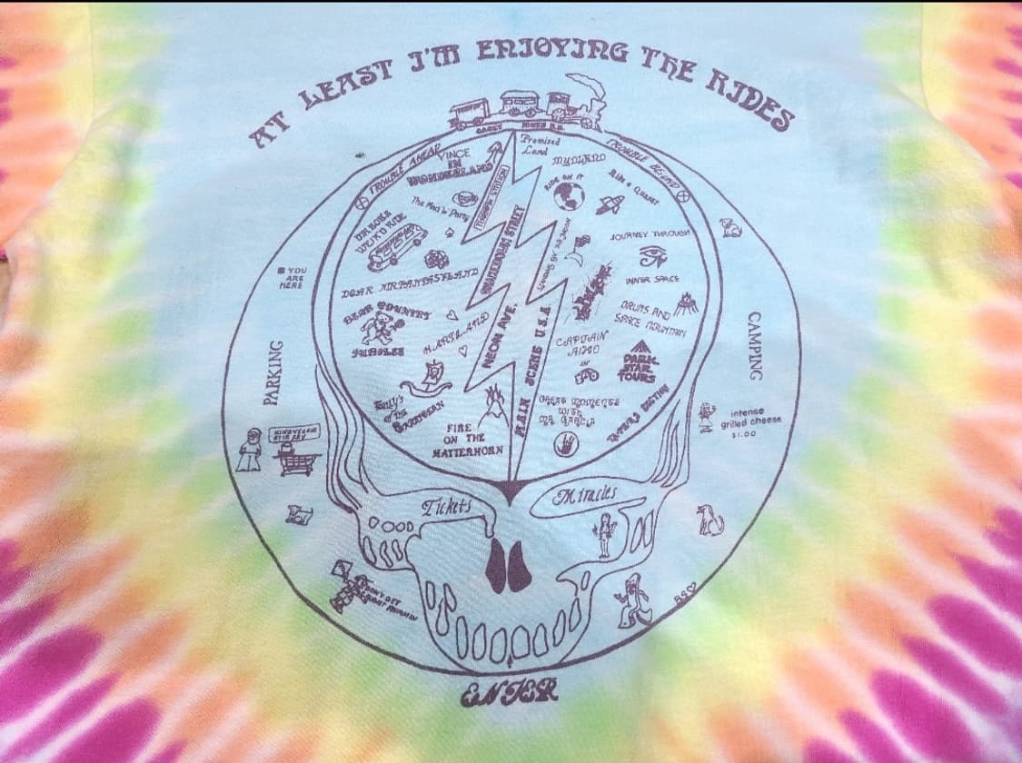 ONEITA 그레이트풀 데드 데드헤드랜드 타이다이 빈티지티셔츠 상품이미지4