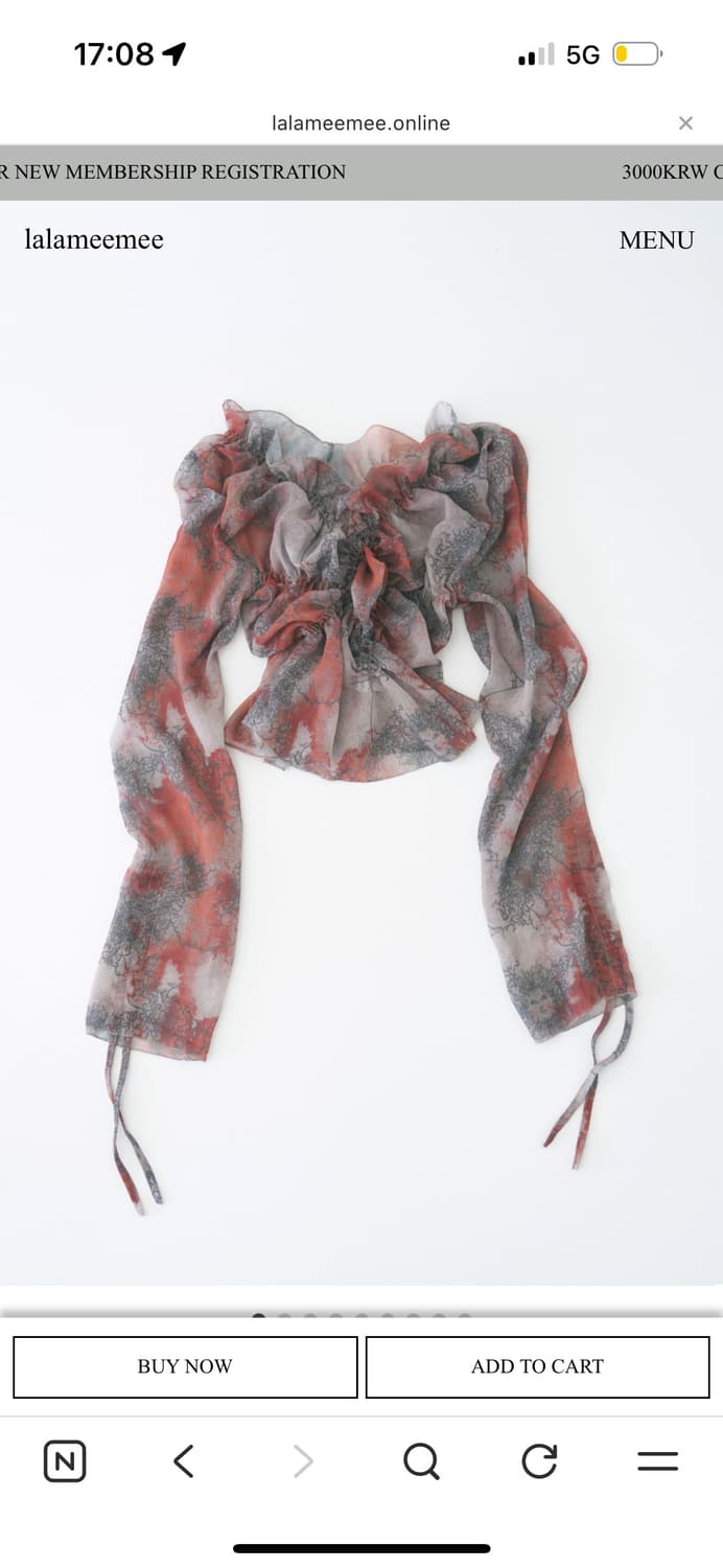 Lalameemee 쉬폰 블라우스 상품이미지1