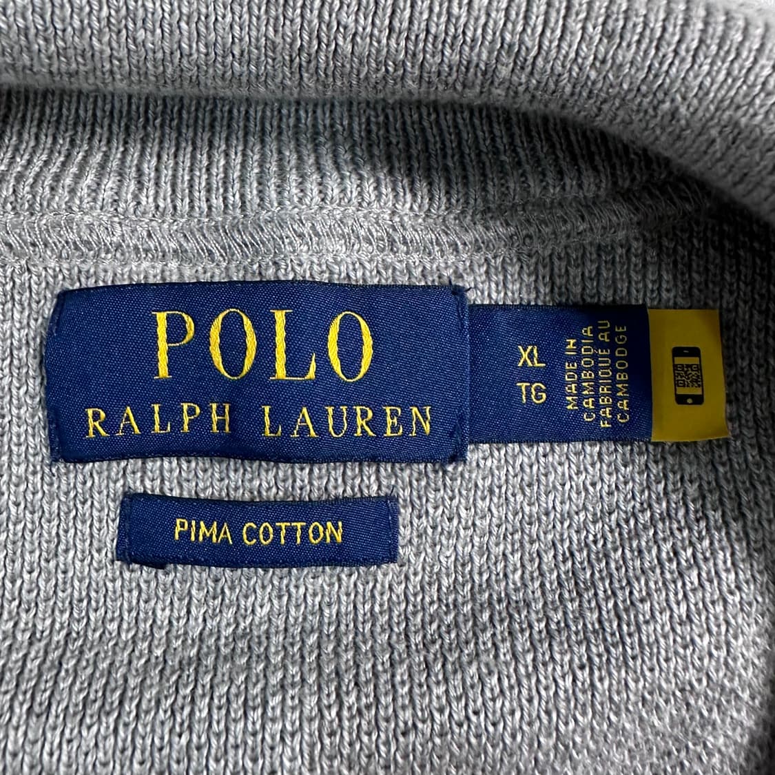 폴로 랄프로렌 그레이 코튼 니트 집업 상품이미지6